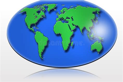 Oval World Map Stock Illustration Illustration Of Global 6282123