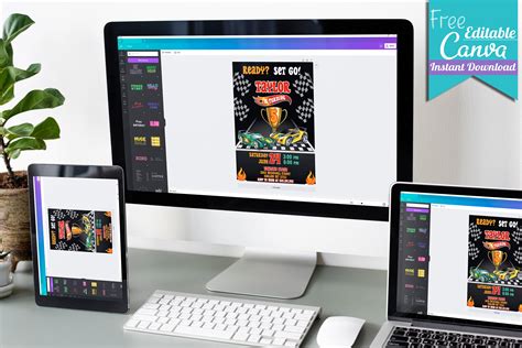 Editable Wheels Birthday Invitation Hot Cars Birthday Invitation Kid Invitation Race Cars