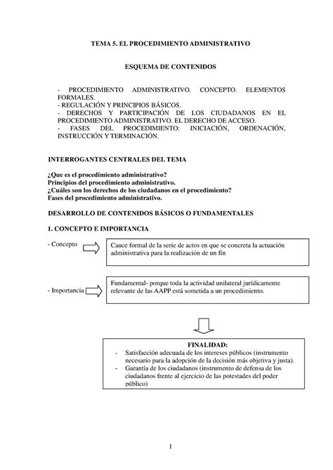 Tema 5 Procedimiento Apuntes 5 TEMA 5 EL PROCEDIMIENTO