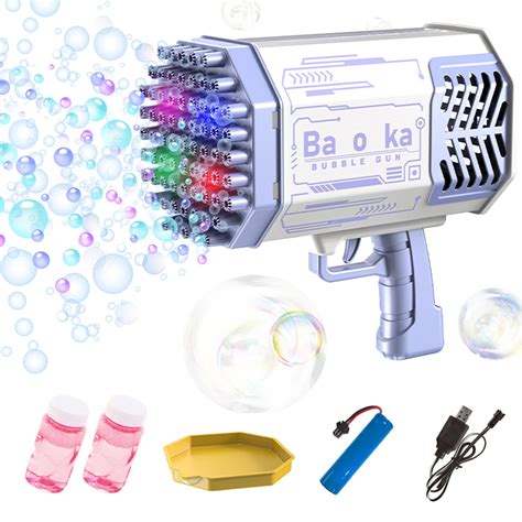 Buy Bubble Gun With 69 Hole And Light Summer Indoor Outdoor Activity