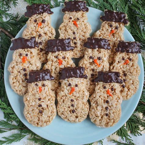 Snowmen Rice Krispie Treats Thekittchen