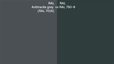 RAL Anthracite grey vs RAL 750-6 side by side comparison