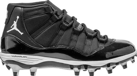 Nike Mens Air Jordan Xi 11 Retro Td Football Cleats Blackwhitemetallic Silver