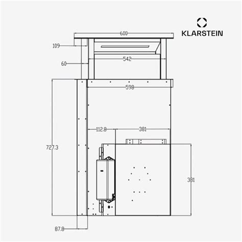 Klarstein Royal Flush Eco Slim 60 Downdraft Dunstabzugshaube A 60