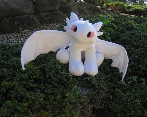 Plush Albino Toothless Night Fury From How to Train Your Dragon HTTYD ...