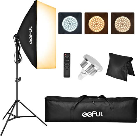 Softbox Led Fotolicht Studio Set W Dimmbarer Dauerlicht Fotografie