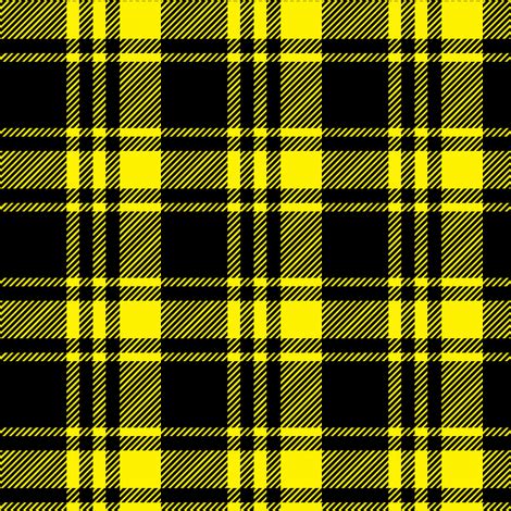 black and yellow fall plaid fabric - littlearrowdesign - Spoonflower