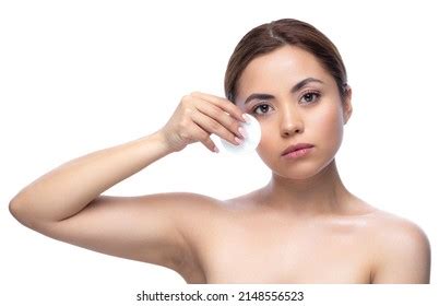 Close Portrait Beautiful Half Naked Woman Stock Photo
