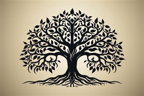 Vector Silhouette Of An Olive Tree Graphic By Saydurf · Creative Fabrica