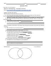 Heredity Webquest Docx Name Date Heredity Web Quest Dna From The