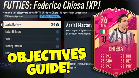 How To Complete Chiesa Objectives Fast Rated Futties Federico