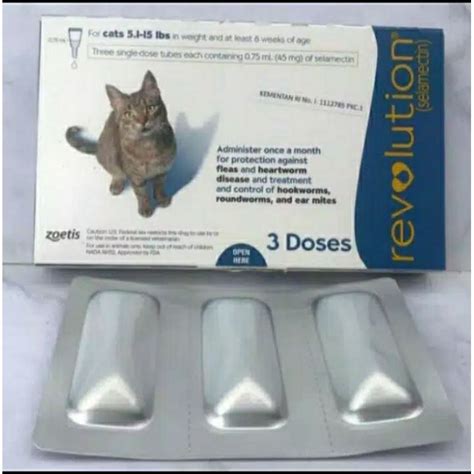 Jual Revolution Cat Pertube Obat Tetes Kutu 1 Tube Shopee Indonesia