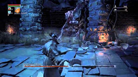 Bloodborne Blood Starved Beast Boss Fight Youtube