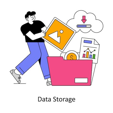 Premium Vector Data Storage Flat Style Design Vector Illustration Stock Illustration