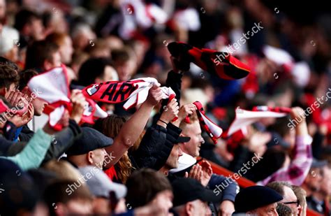 Bournemouth Fans Wave Flags Editorial Stock Photo Stock Image
