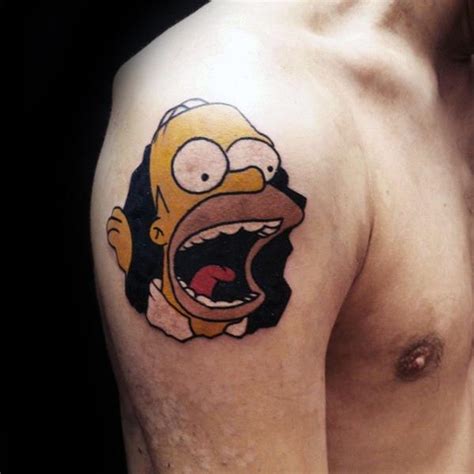 Homer Simpson Tattoo Designs For Men The Simpsons Ink Ideas Hot