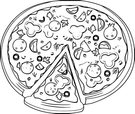 Coloriage Pizza Imprimer Sur Coloriageenfant