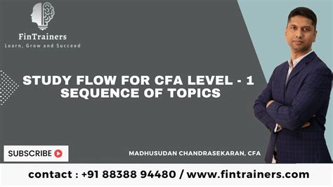 Study Flow For Cfa Level 1 Sequence Of Topics Fintrainers Madhu