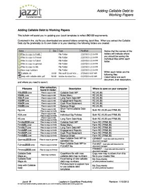 Fillable Online Adding Callable Debt To Fax Email Print Pdffiller