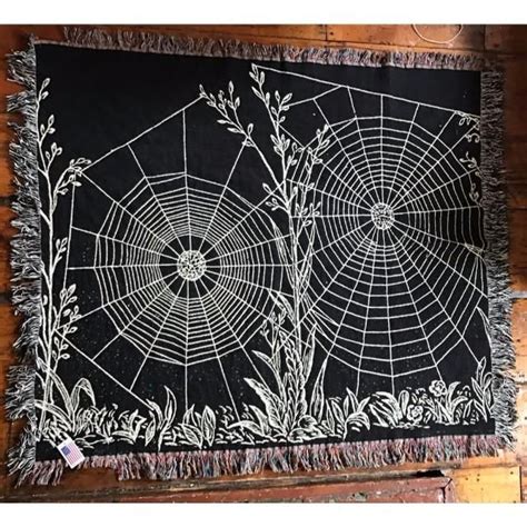 Spider Web Blanket Woven Throw Blanket Woven Blanket Woven Throw