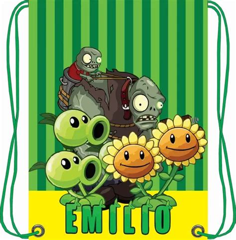 Pz Morralitos Dulceros Personalizados Plantas Vs Zombies Meses