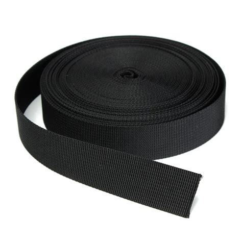 Wide Black Nylon Heavy Webbing Strap Thick Knapsack Belt Clothing