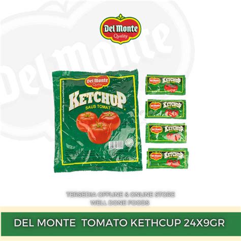 Jual Del Monte Tomato Ketchup Sachet 24x9gr Kota Denpasar Well Done Foods Tokopedia