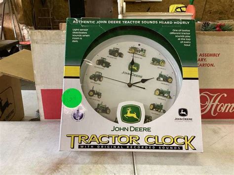 John Deere Tractor Wall Clock Currie Auction Service