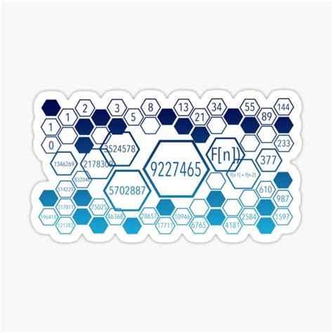 "Fibonacci's sequence and honeycomb 2.1" Sticker for Sale by ...