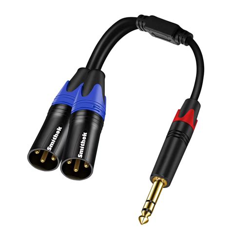 Amazon Smithok 6 35mm 1 4inch TRS Male Plug To 2 Dual XLR Male