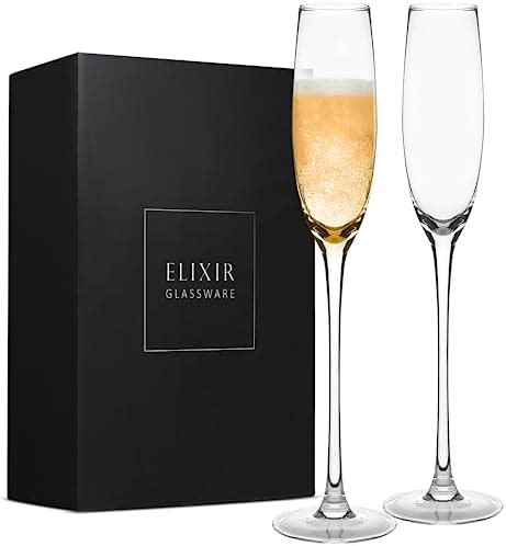 Elixir Glassware Champagne Flutes Oz Set Of Crystal Glass