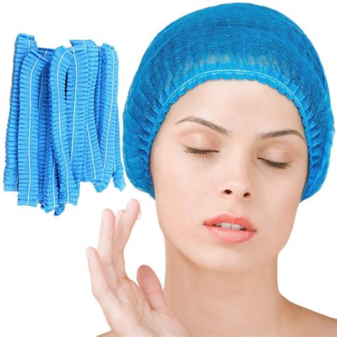 Disposable Medical Non Woven Strip Cap Bouffant Head Cover Hair Net