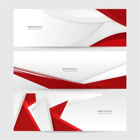 Premium Vector Red And White Abstract Banner Background Modern