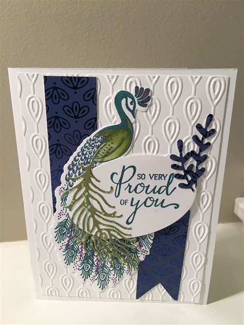 Stampin Up Noble Peacock Paper Crafts Cards Christmas Card Design