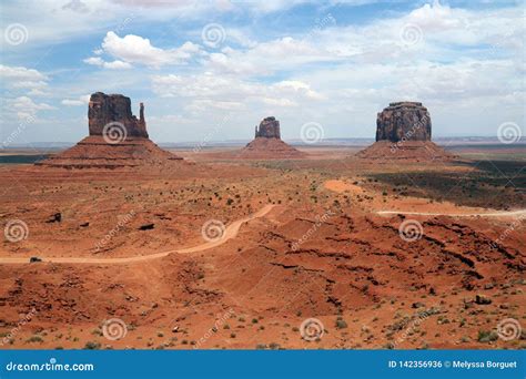 Desert Landscape In Arizona Monument Valley Colorful Tourism Stock