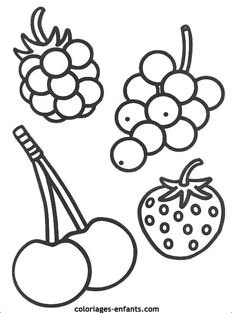 Coloriage Fruit Et Legume Facile