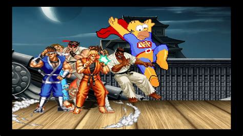 Ryu VS Homer Simpson High Level Insane Epic Fight Mugen Battles