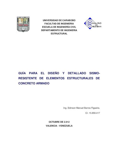 PDF guía para el diseño y detallado sismo resistente de elementos