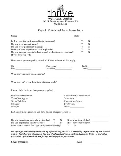 Best Facial Consent Forms Free Templates