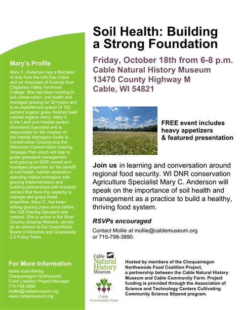 Chequamegon Northwoods Food Coalition Project Cable Natural History