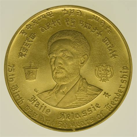 Äthiopien Haile Selassi 100 Dollars 1966 pro aurum Numismatik