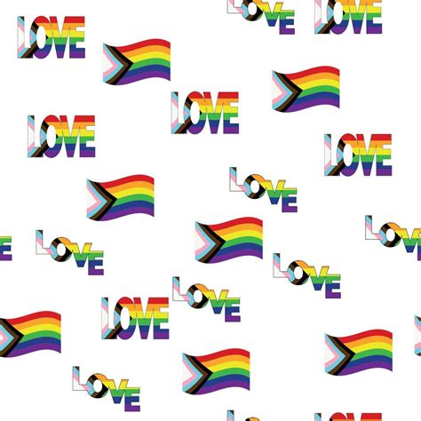 patrón impecable con nueva bandera lgbt corazones texto flor y bandera orgullo gay mes del