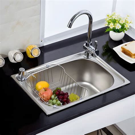 Contemporary Style Kitchen Sink Corrosion Resistant Stainless Steel Kitchen Sink Stainless