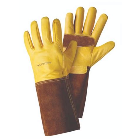 Briers Ultimate Golden Leather Gardening Gauntlets Uk