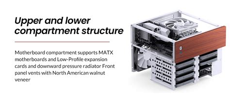 Amazon Jonsbo N Black Nas Pc Case Walnut Wood Drive Bay Hdd Hot Swap Non
