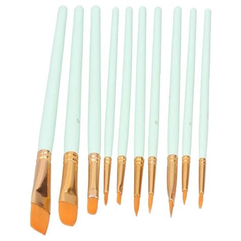 Fdit kit de pinceau de peinture à l huile 10 pièces pinceau en bois