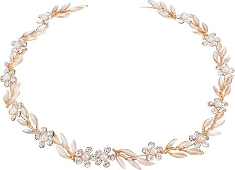 Amazon Yean Bride Wedding Hair Vine Headband Gold Leaf Bridal