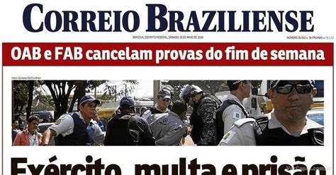 Capa Correio Braziliense S Bado De Maio De