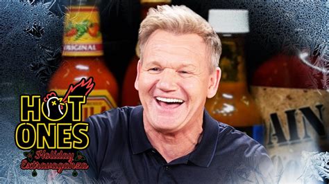 Gordon Ramsay Returns For The Hot Ones Holiday Extravaganza Hot Ones Youtube