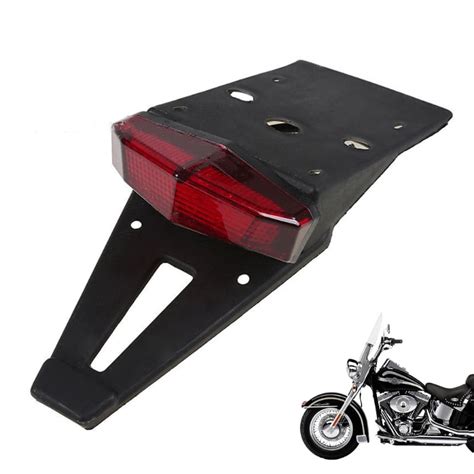 ROZYARD Universal Motorcycle Rear Mudguard LED Brake Tail Light Brake